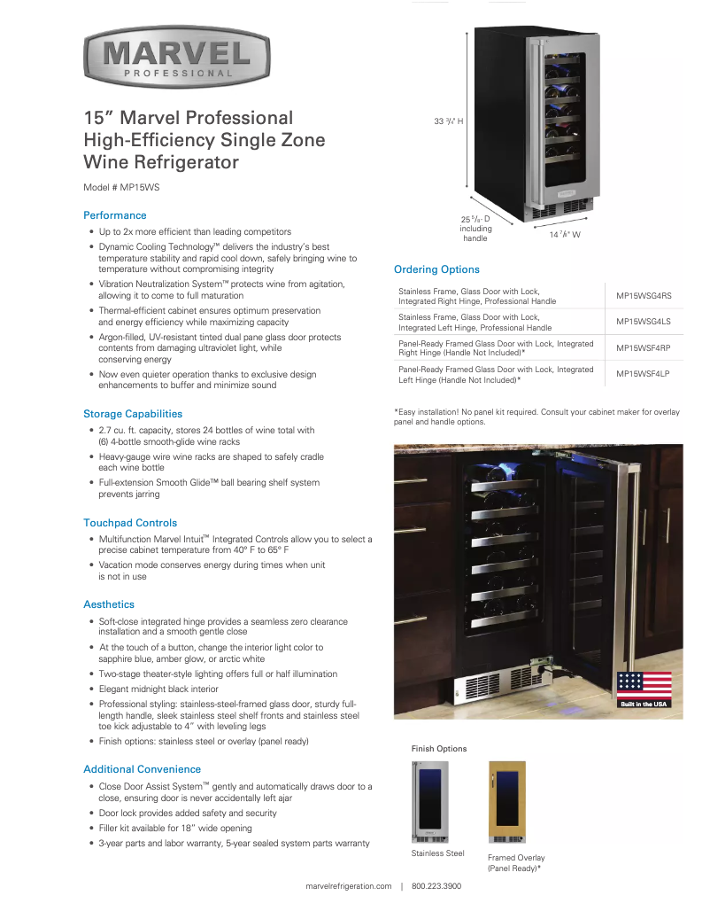 Imagen de la primera página del manual del dispositivo MP15WSF4RP