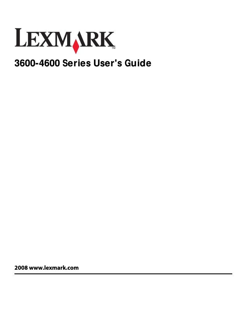 Página nº 1 - Manual de usuario Lexmark X3690