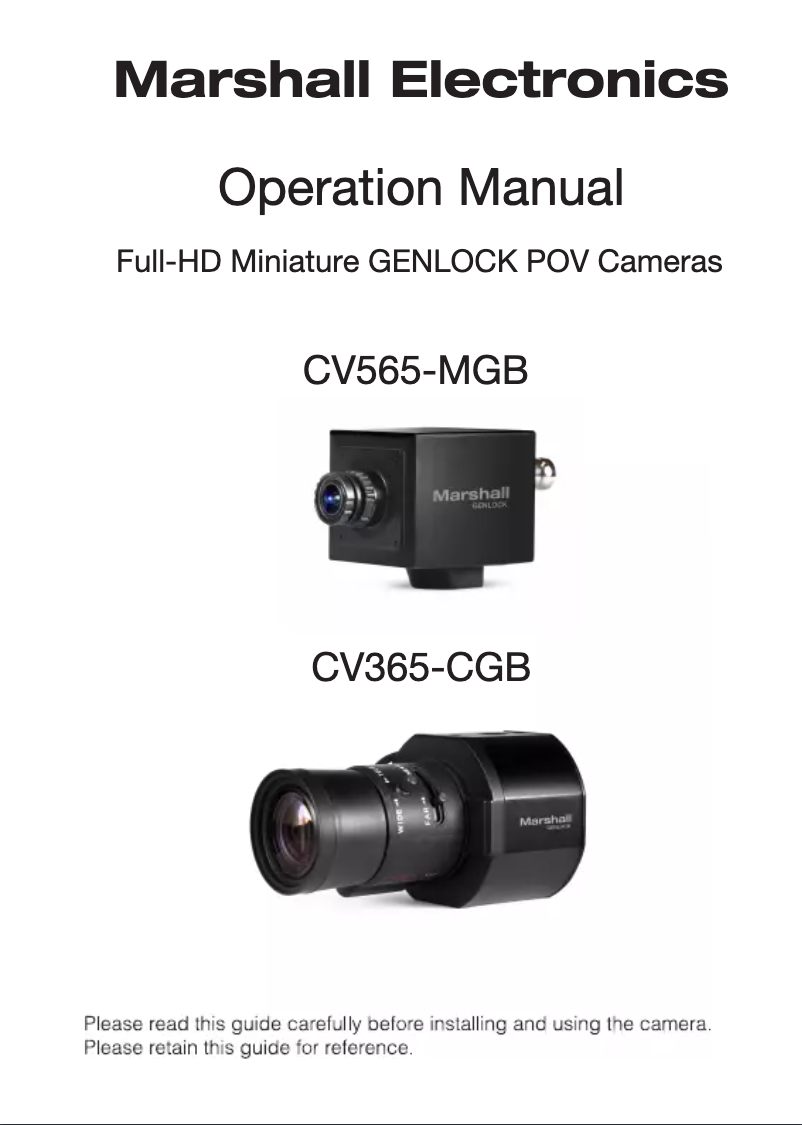 Imagen de la primera página del manual del dispositivo CV565-MGB