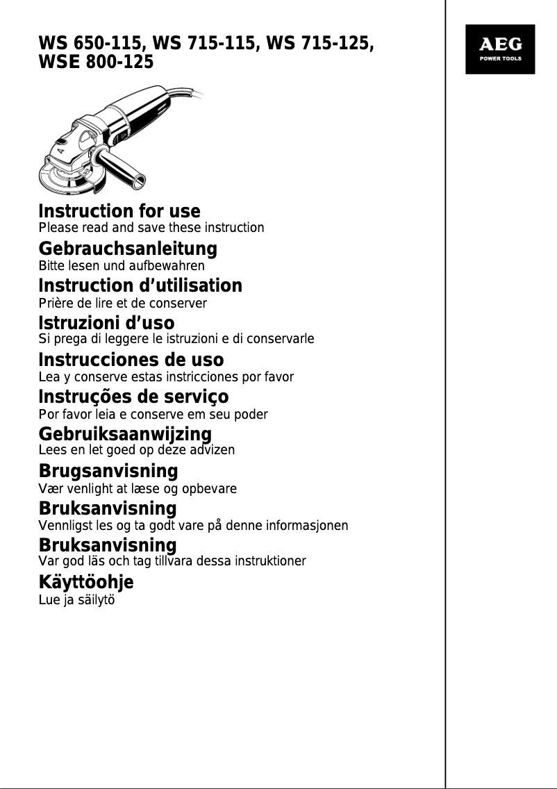 Imagen de la primera página del manual del dispositivo WS 650-115