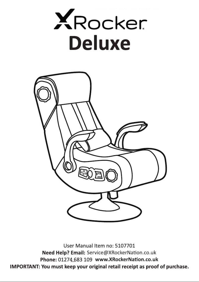 Página 1 del manual Manual de usuario X Rocker Deluxe