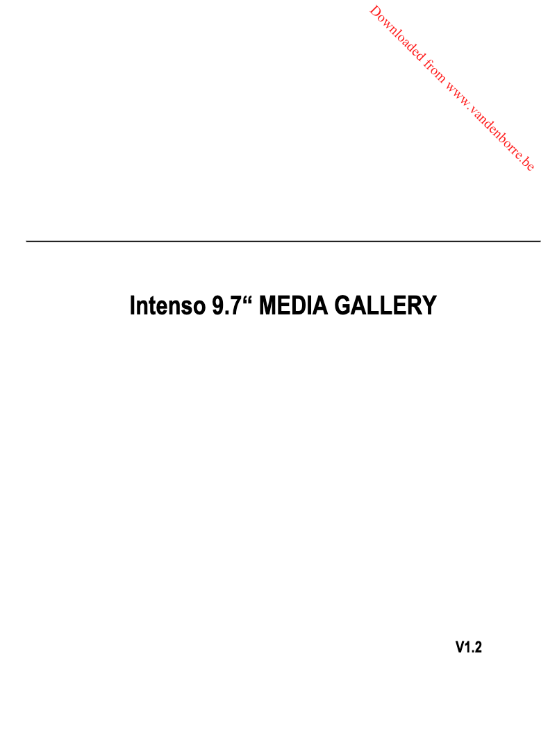 Imagen de la primera página del manual del dispositivo 9.7" Media Gallery