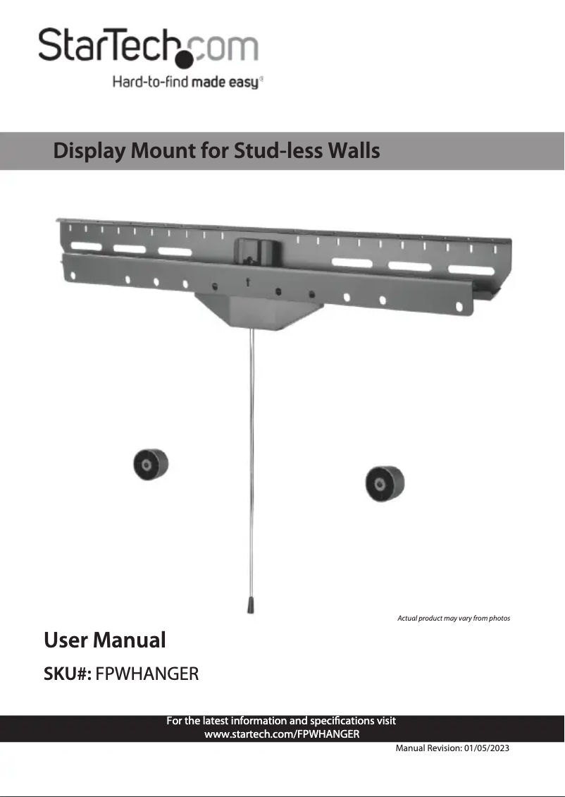 Imagen de la primera página del manual del dispositivo FPWHANGER