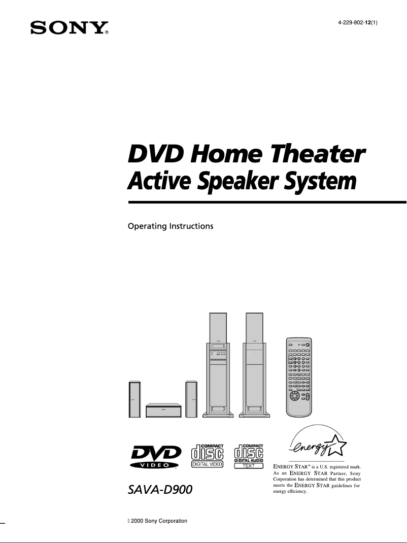 Imagen de la primera página del manual del dispositivo SAVA-D900