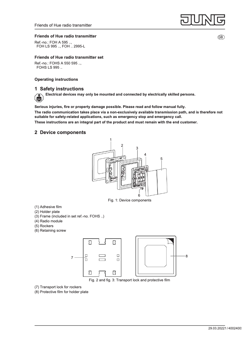 Imagen de la primera página del manual del dispositivo FOHSA550595WW