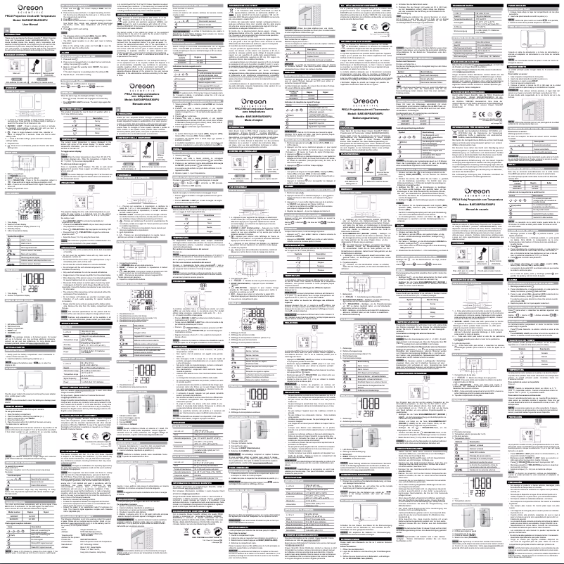 Página 1 del manual Manual de usuario Oregon Scientific BAR368PA