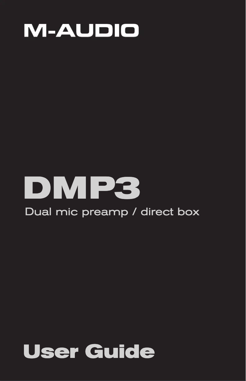 Imagen de la primera página del manual del dispositivo DMP3