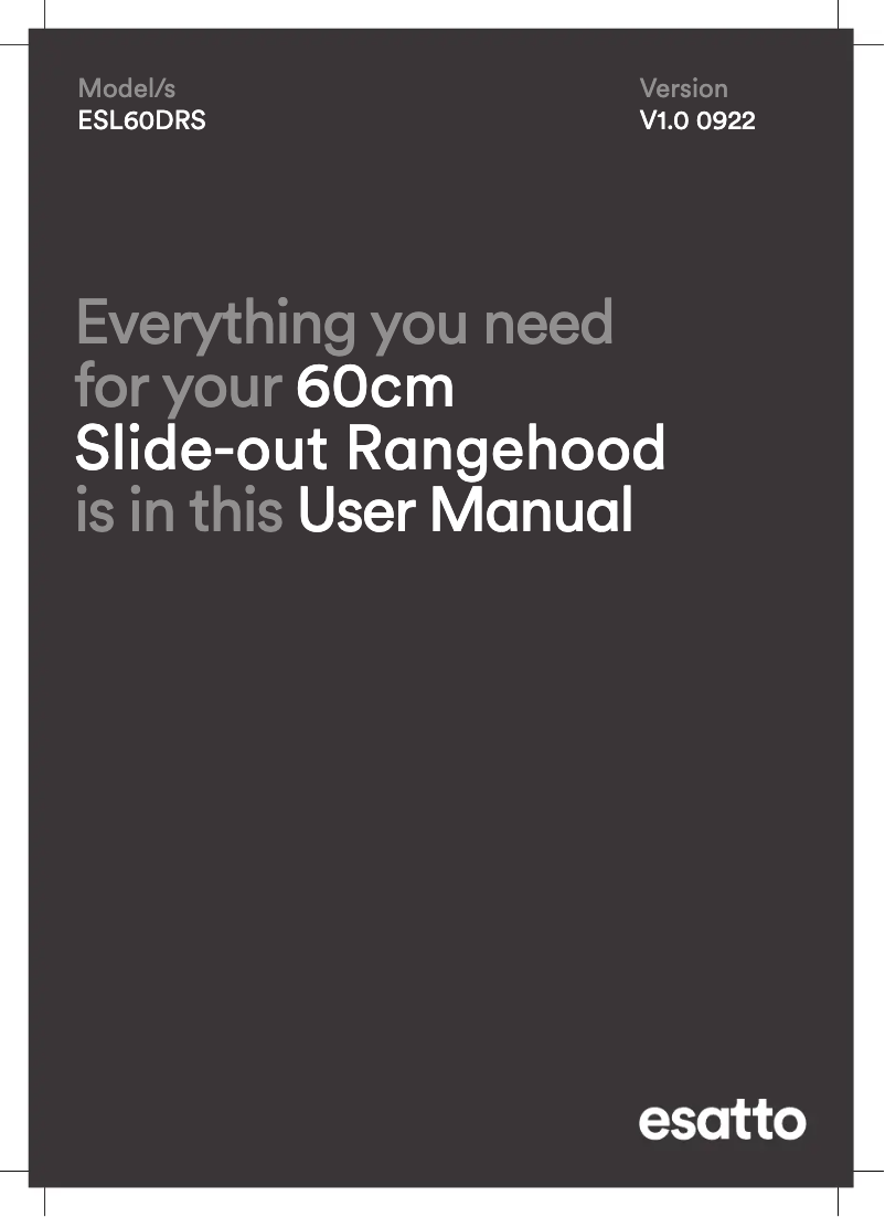 Imagen de la primera página del manual del dispositivo ESL60DRS