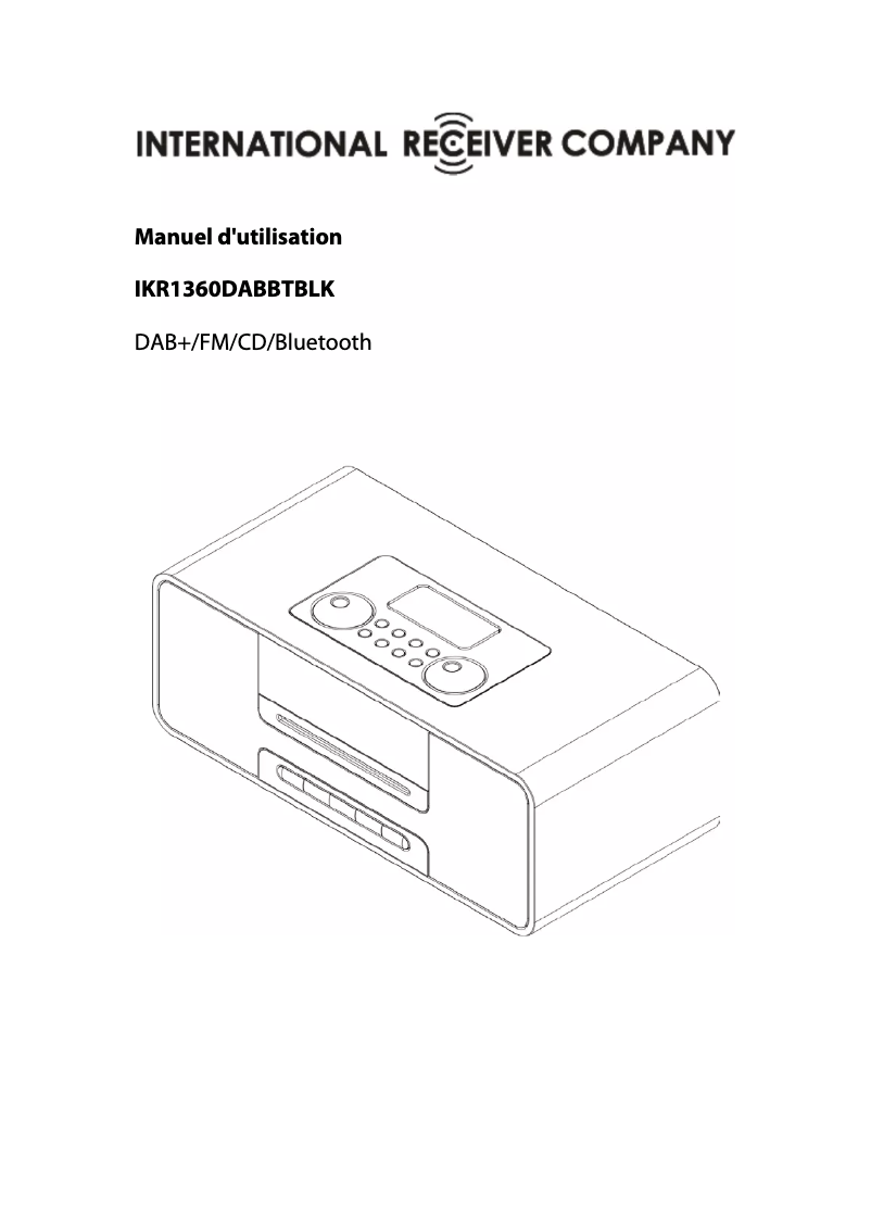 Imagen de la primera página del manual del dispositivo IKR1360DABBT