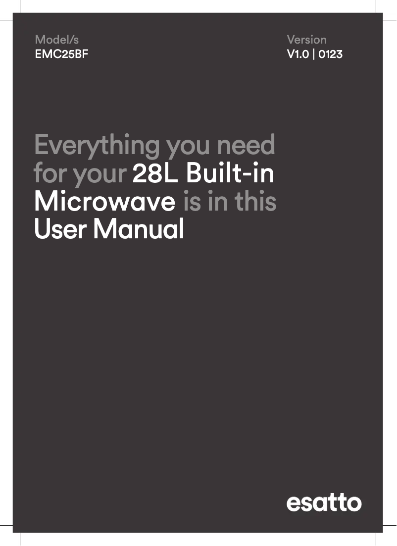 Imagen de la primera página del manual del dispositivo EMC25BF