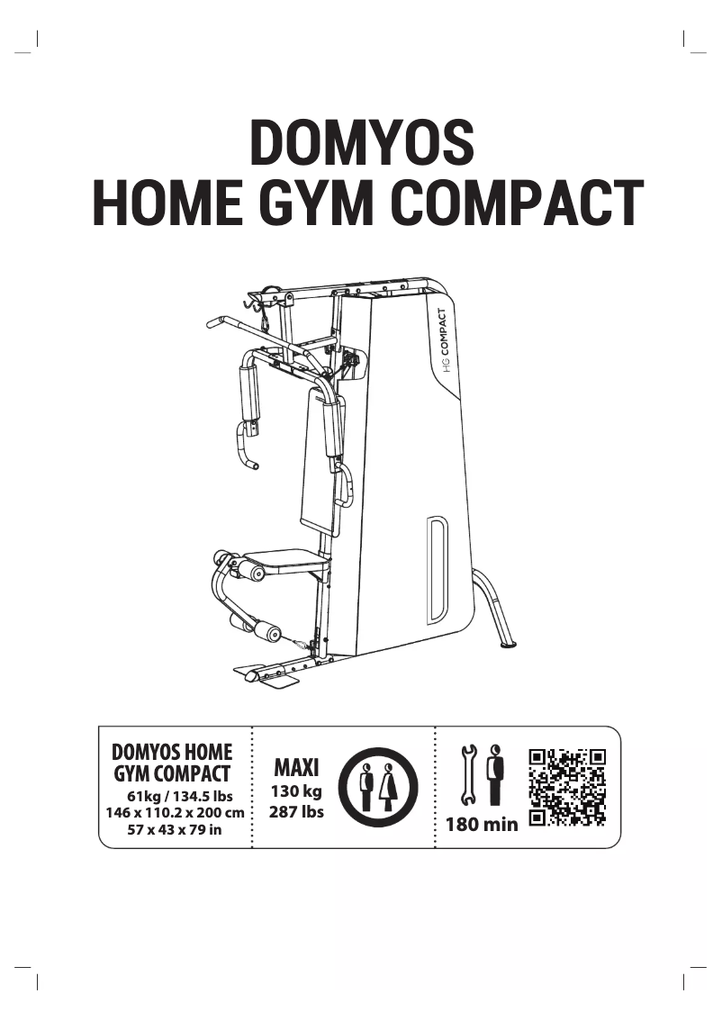 Imagen de la primera página del manual del dispositivo Home Gym Compact