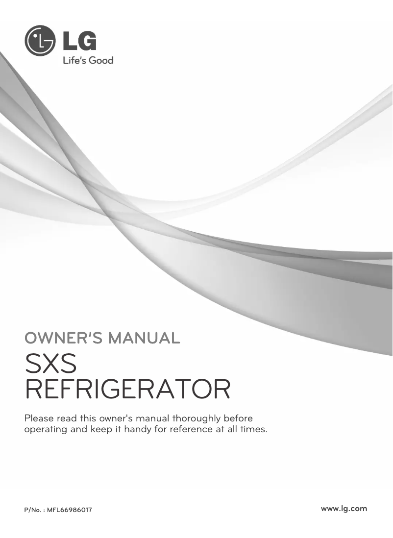 Imagen de la primera página del manual del dispositivo GR-P297FLQ