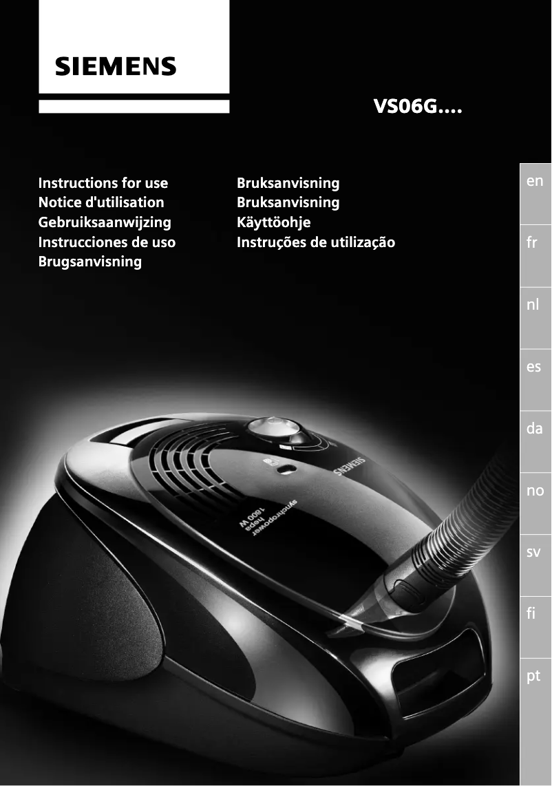 Página nº 1 - Manual de usuario Siemens VS06G208