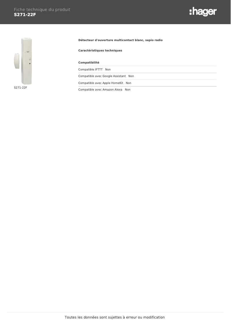 Imagen de la primera página del manual del dispositivo S271-22F