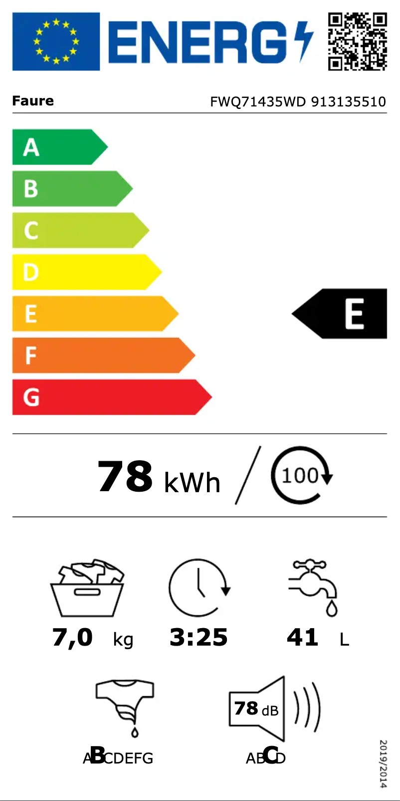 Imagen de la primera página del manual del dispositivo FWQ71435WD