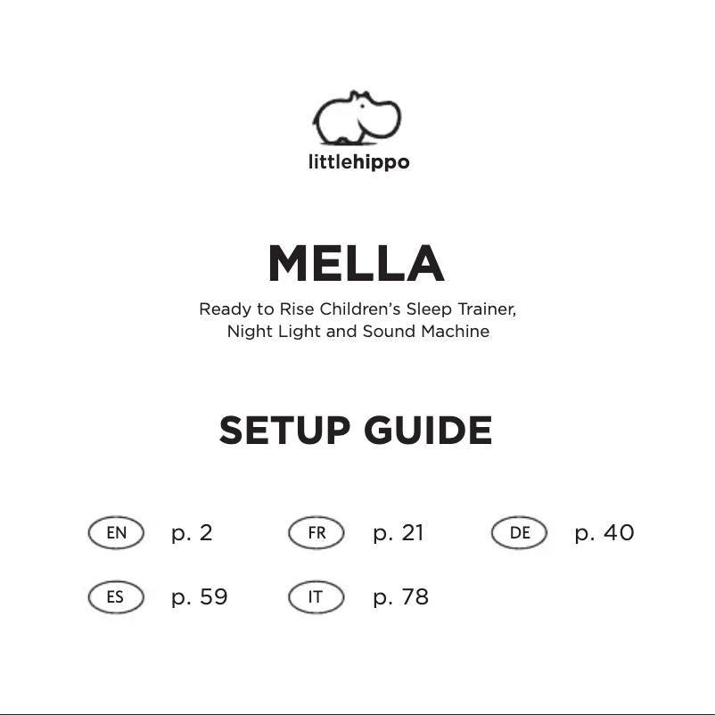 Imagen de la primera página del manual del dispositivo MELLA