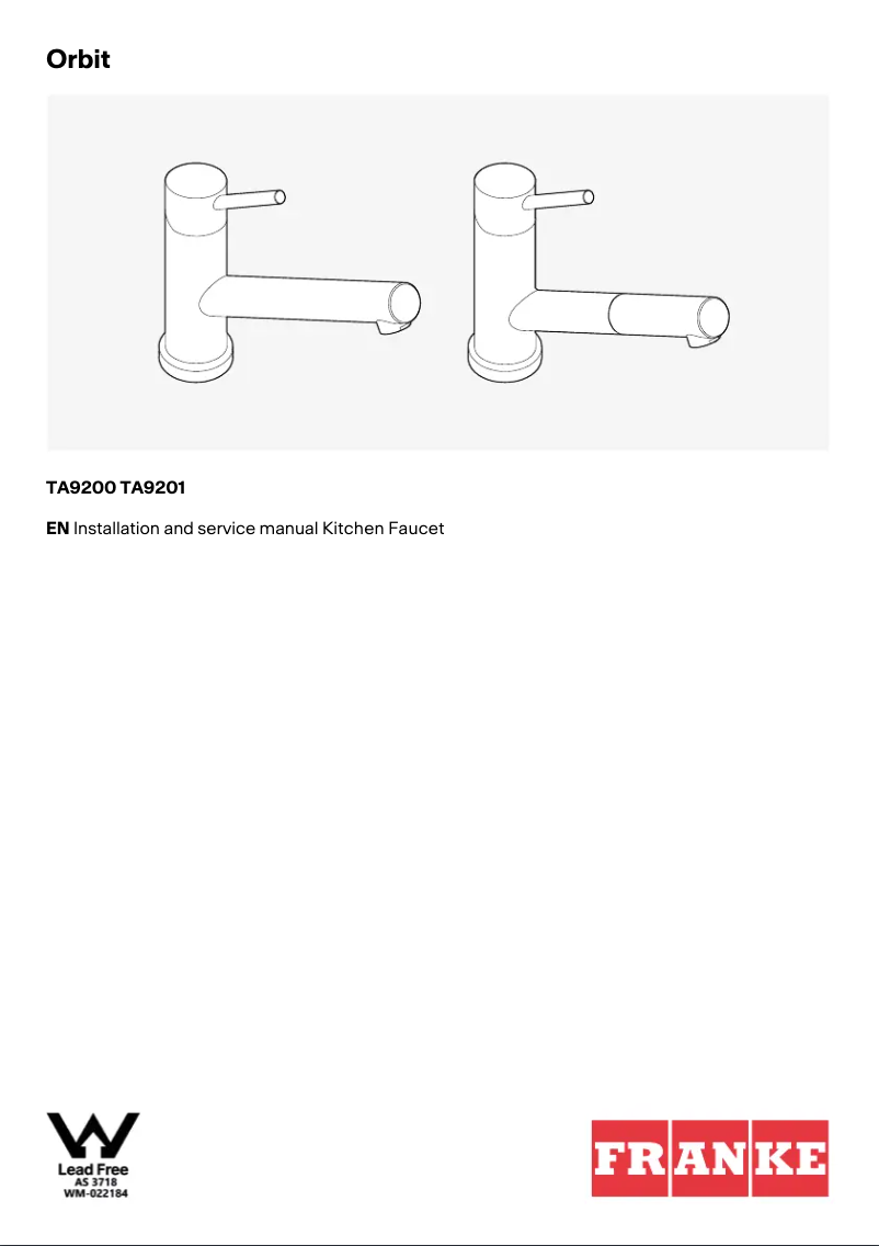 Página 1 del manual Manual de usuario Franke Orbit TA9200