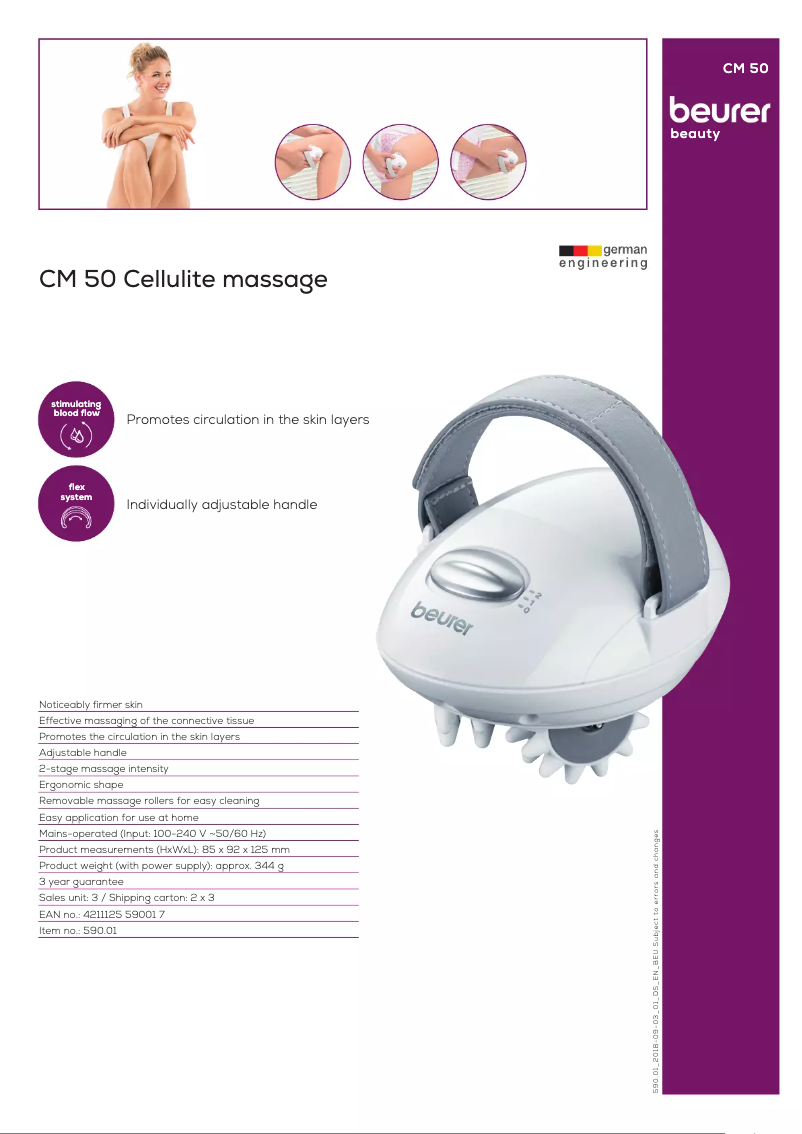 Imagen de la primera página del manual del dispositivo CM 50