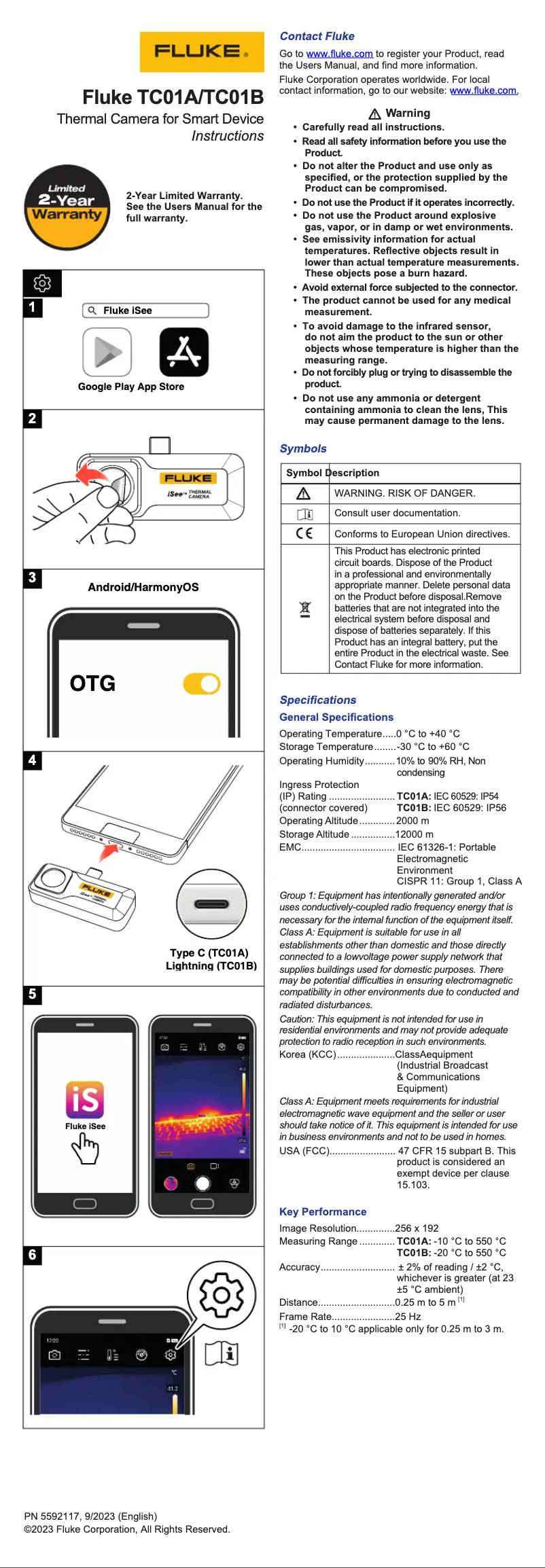 Imagen de la primera página del manual del dispositivo iSee TC01A