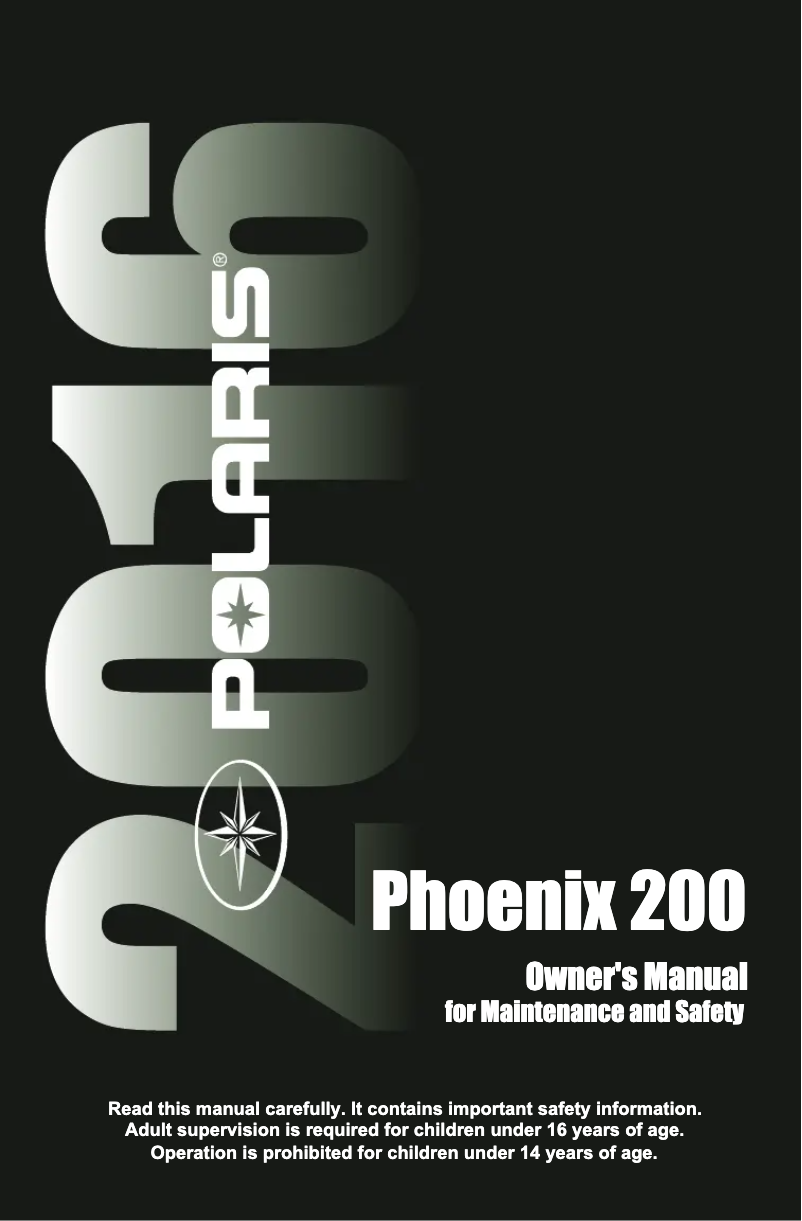 Página 1 del manual Manual de usuario Polaris Phoenix 200 (2016)