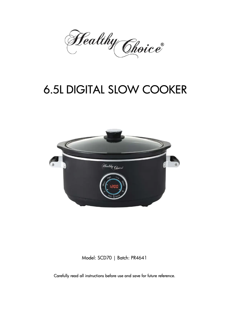 Imagen de la primera página del manual del dispositivo SCD70