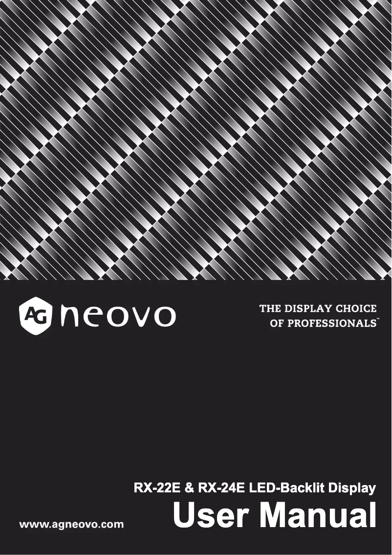 Página 1 del manual Manual de instrucciones AG Neovo RX-22E