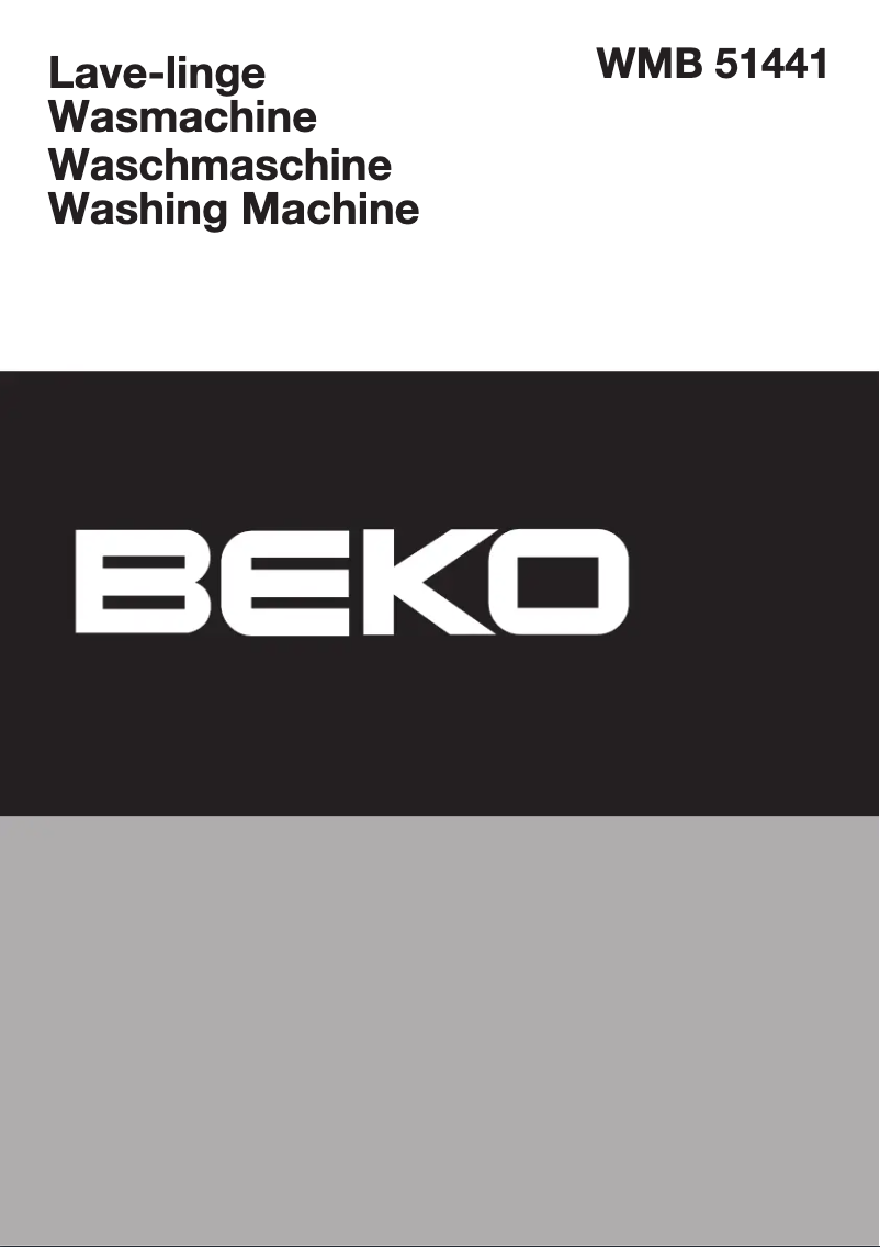 Página 1 del manual Manual de usuario Beko WMB 51441