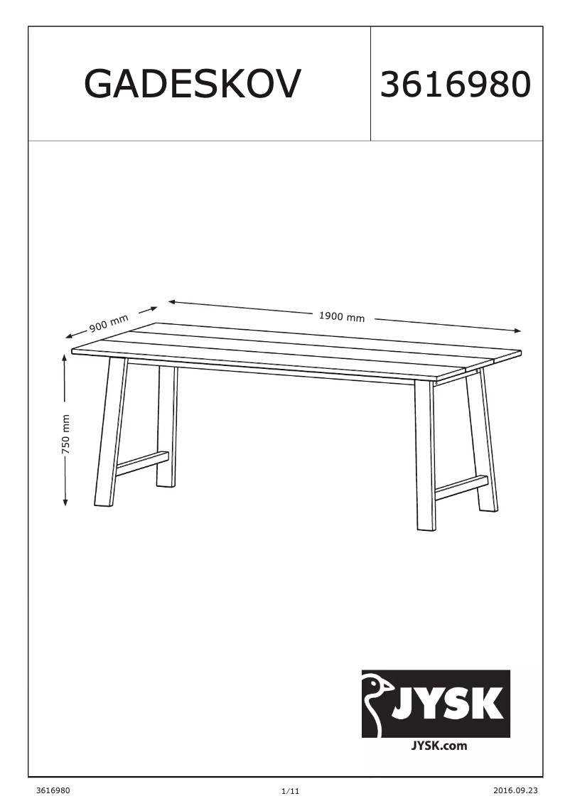 Imagen de la primera página del manual del dispositivo Gadeskov (90x190x75)