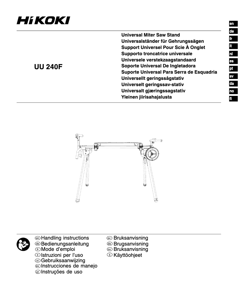 Imagen de la primera página del manual del dispositivo UU240F
