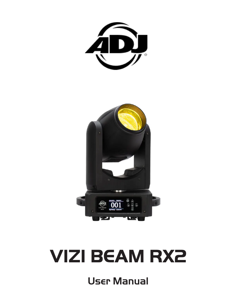 Página 1 del manual Manual de usuario Adj Vizi Beam RX2