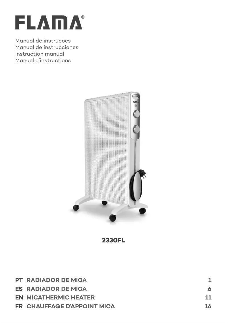 Imagen de la primera página del manual del dispositivo 2330FL