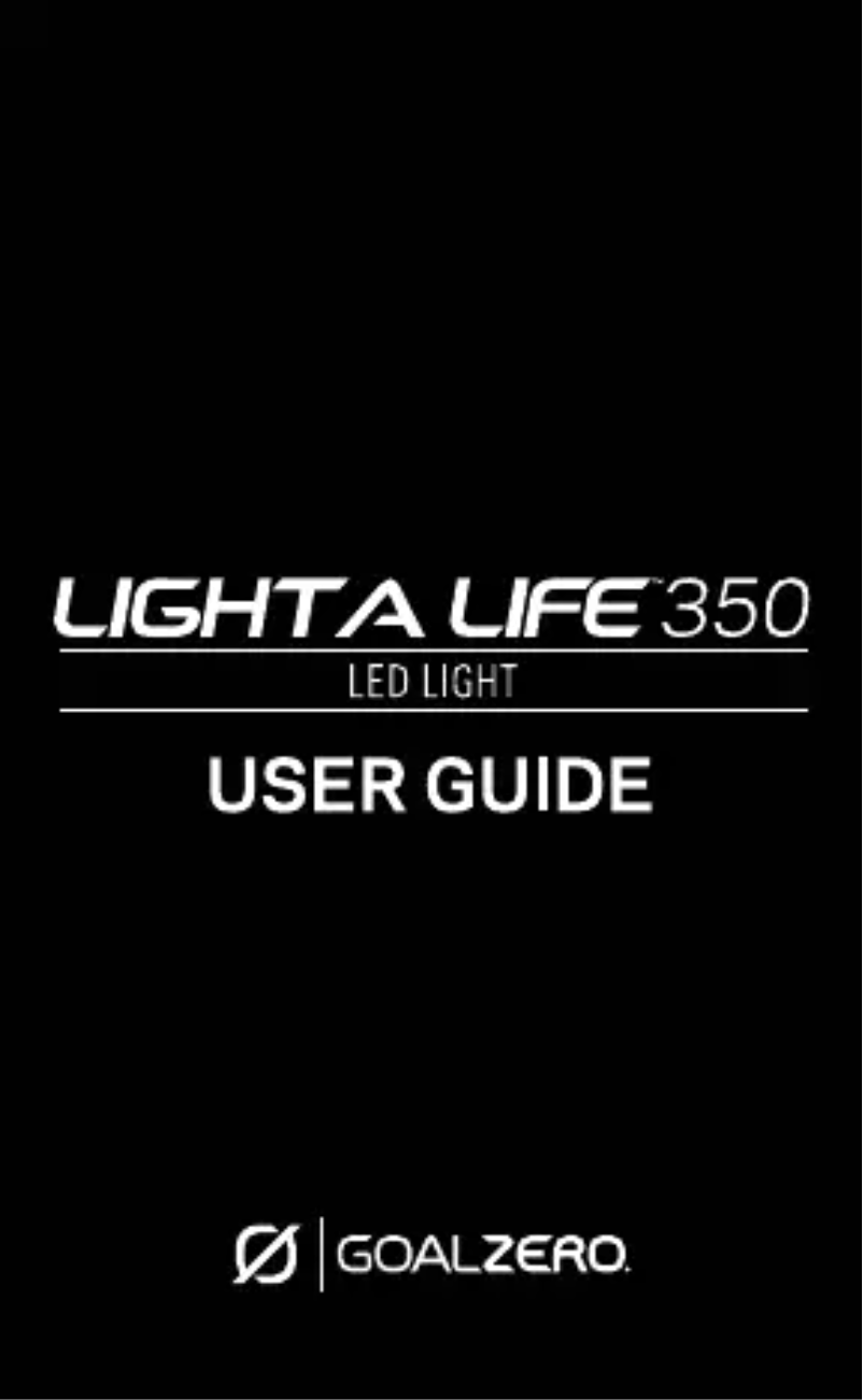 Página 1 del manual Manual de usuario Goal Zero Light-A-Life 350