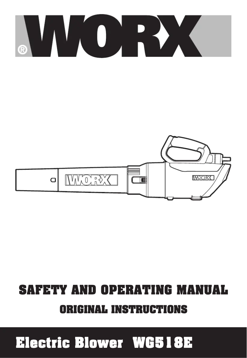 Página nº 1 - Manual de usuario Worx WG518E