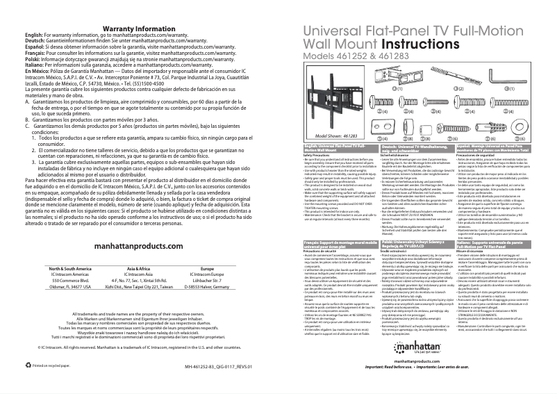 Página nº 1 - Manual de usuario Manhattan 461283