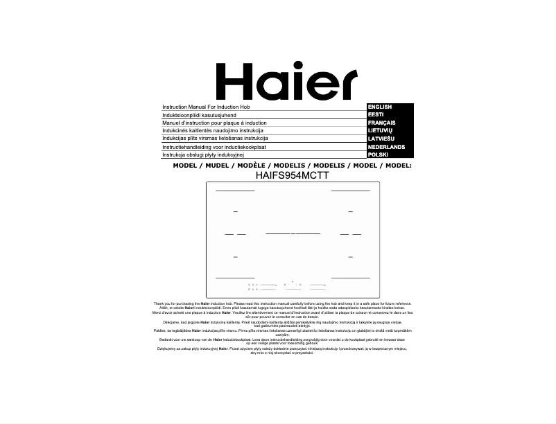 Página nº 1 - Manual de usuario Haier HAIFS954MCTT