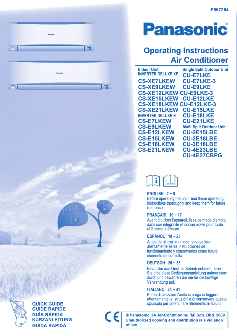 Imagen de la primera página del manual del dispositivo CU-E9LKE3