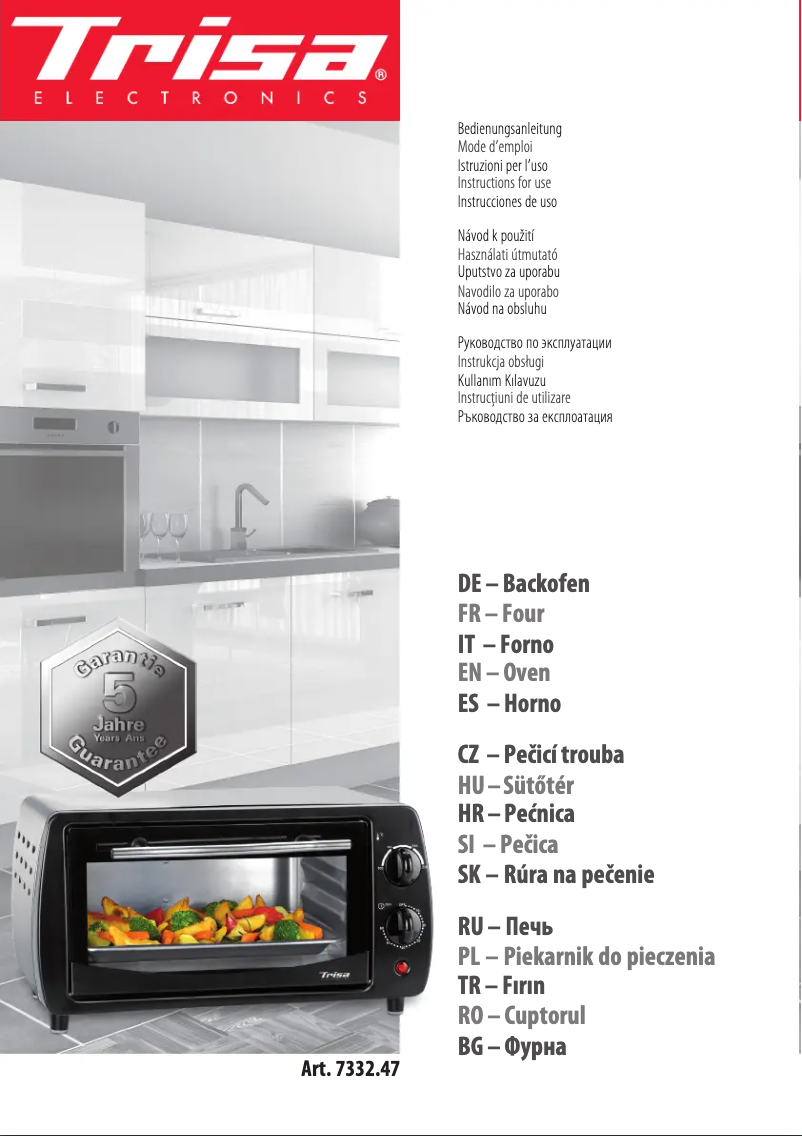 Página 1 del manual Manual de usuario Trisa Easy Fill 7332