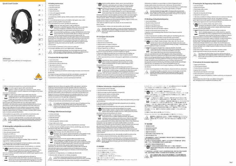 Imagen de la primera página del manual del dispositivo HPX4000