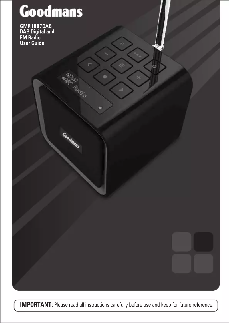 Página 1 del manual Manual de usuario Goodmans GMR1887DAB