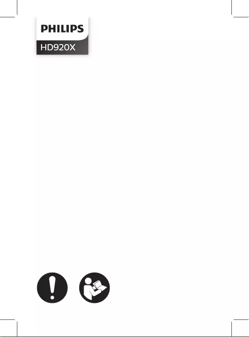 Imagen de la primera página del manual del dispositivo HD9200