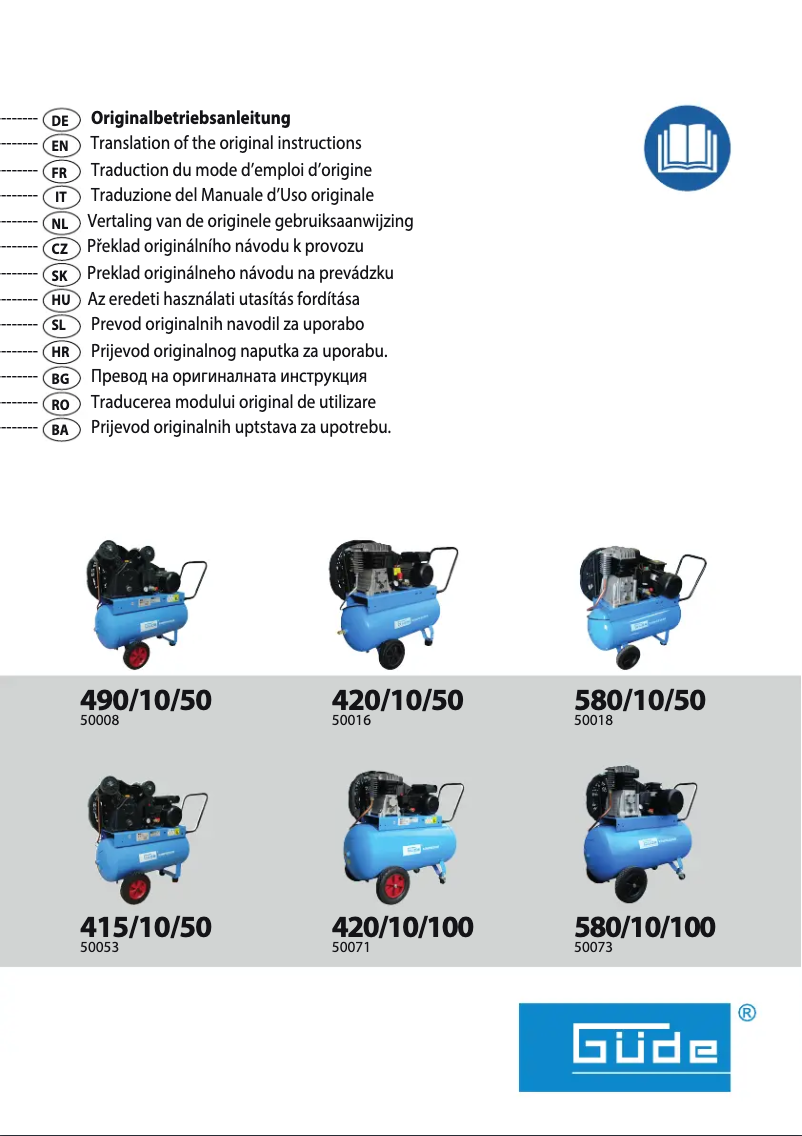 Imagen de la primera página del manual del dispositivo 580/10/50