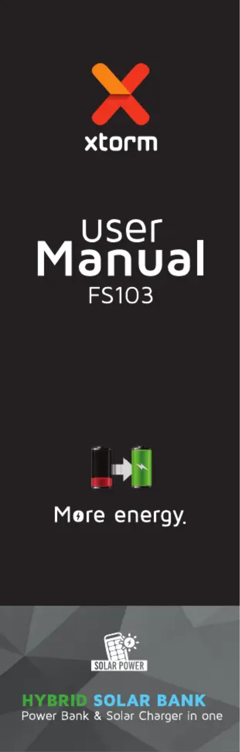 Imagen de la primera página del manual del dispositivo FS103