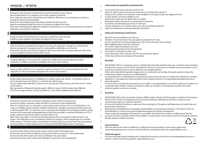 Imagen de la primera página del manual del dispositivo XC-905 PRO+