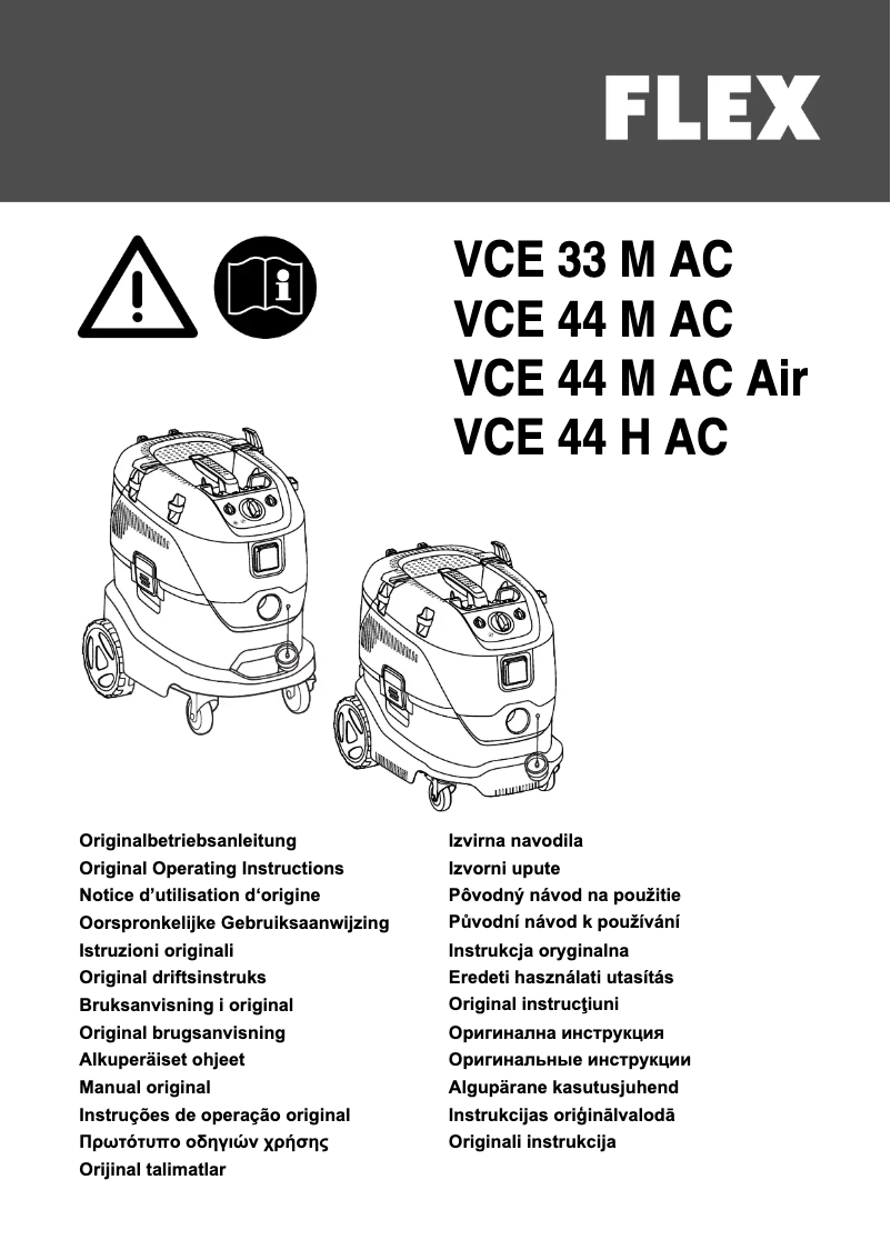Imagen de la primera página del manual del dispositivo VCE 33 M AC