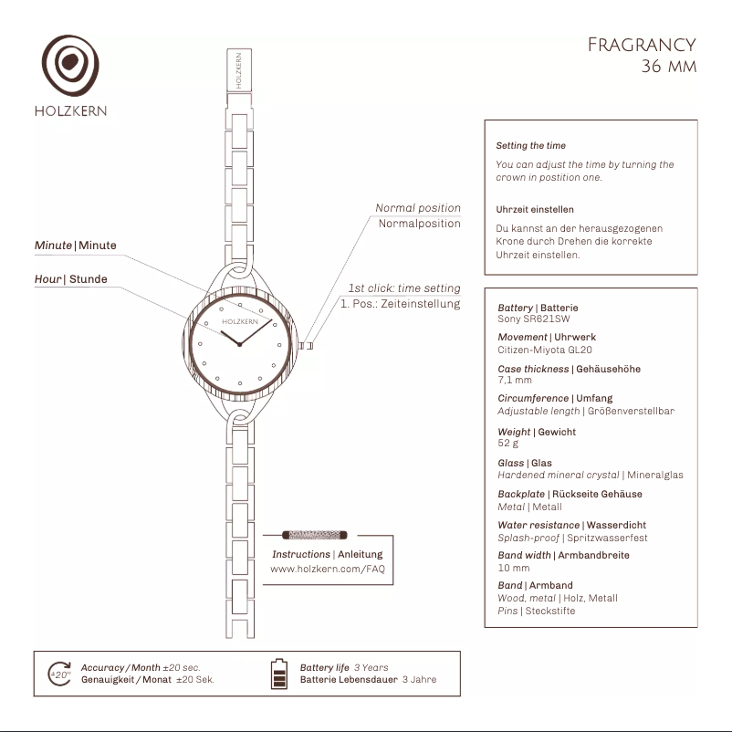 Imagen de la primera página del manual del dispositivo Frangipani