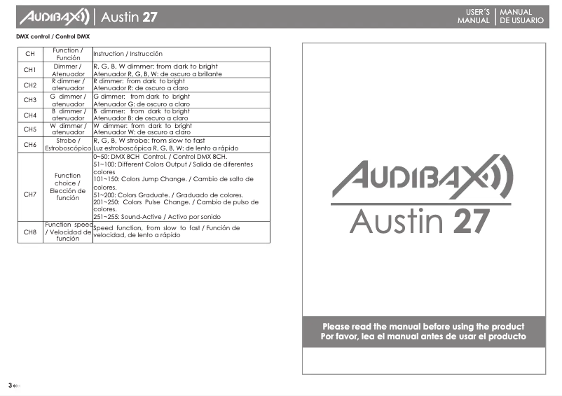 Imagen de la primera página del manual del dispositivo Austin 27