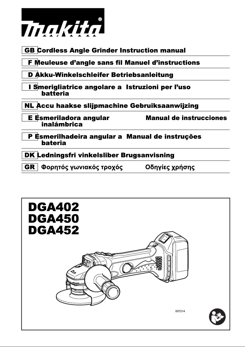 Imagen de la primera página del manual del dispositivo DGA450