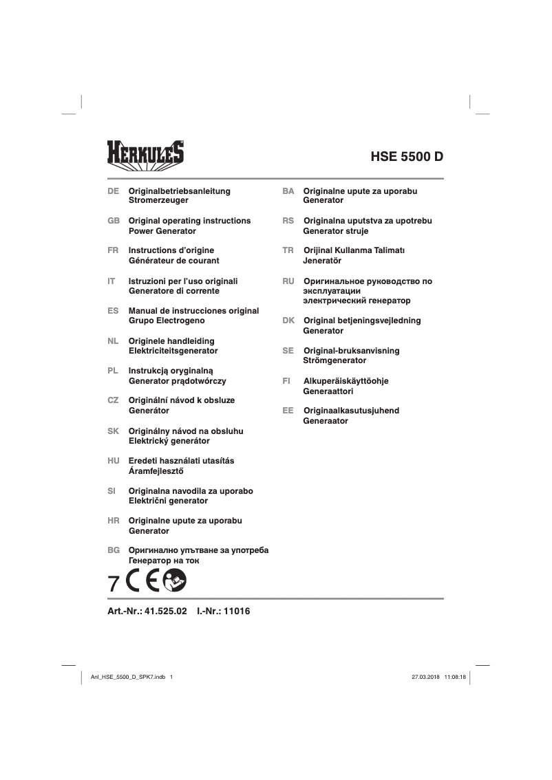 Página 1 del manual Manual de usuario Herkules HSE 5500 D