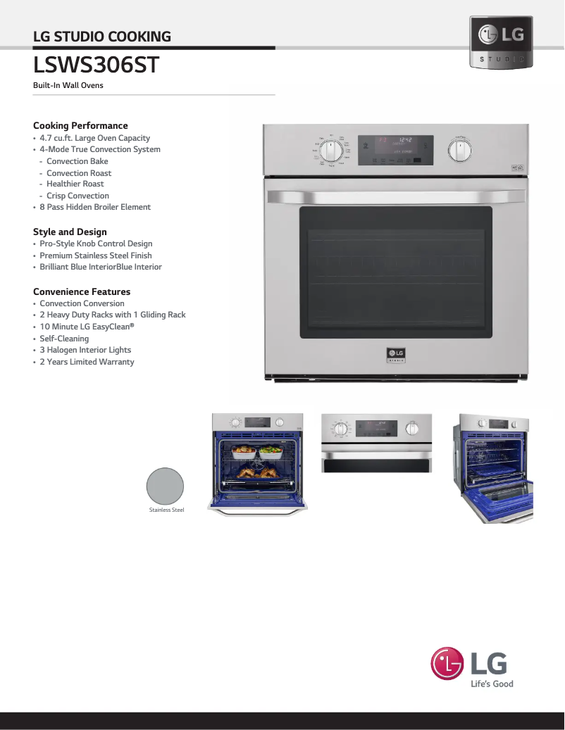 Imagen de la primera página del manual del dispositivo LSWS306ST