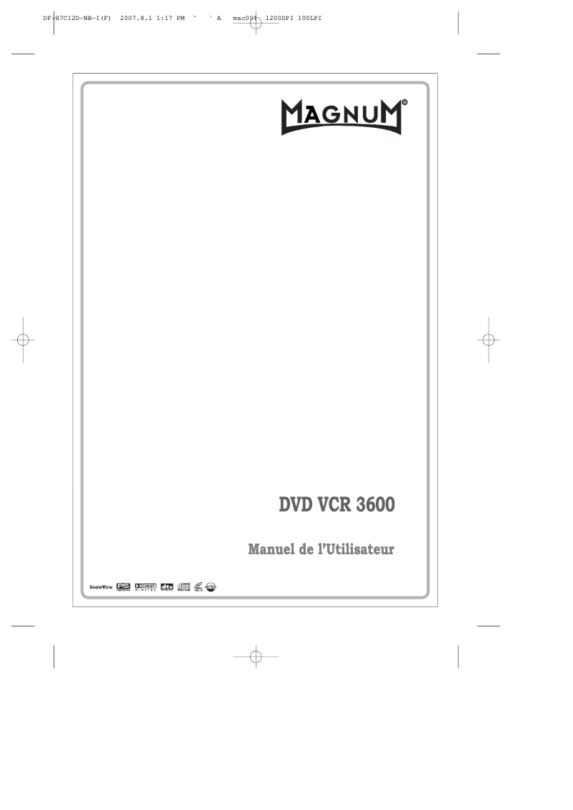 Imagen de la primera página del manual del dispositivo DVDV-CR3600